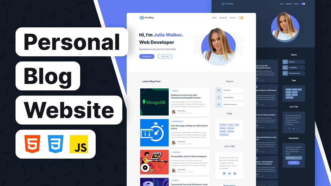 Personal Blog (HTML/CSS/JS)